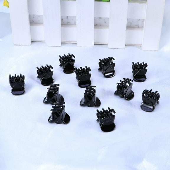KONTONTY  12 Pcs Snap Barrettes for Women Mini Claw Hair Clips Small Grip Miss