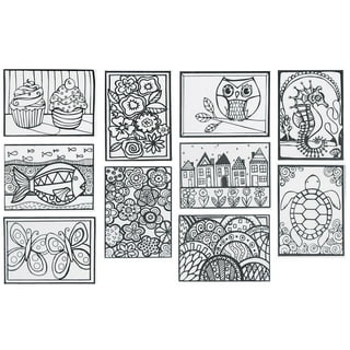 S&S Worldwide Velvet Art to Go! 2 Spiral Bound Coloring Books w/Perforated  Cardstock Pages, Fuzzy, Felt, Great for Travel: Planes, Cars, Backpacks, 20