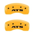 thumbnail image 4 of MGP 4 Caliper Covers Engraved Front Cadillac Engraved Rear ATS Yellow finish black ch Fits select: 2015-2017 CADILLAC ATS LUXURY, 2018 CADILLAC ATS-V, 4 of 6