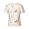 thumbnail image 6 of Qekee Funny Chicken Classic Fit T-Shirt Men's Shirt Men's Tight Short Sleeves for Exercise, Running, Mountaineering - Funny Chicken, 6 of 9