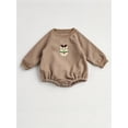 thumbnail image 6 of WIBACKER Baby Christmas Tree Sweatshirt Romper with Lining + Hat, Newborn Girl Boy Outfits Set, 6 of 11
