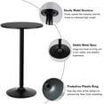 thumbnail image 4 of Pemberly Row 24 inch Round Pub Table Bistro Bar Table W/Metal Base Black, 4 of 8