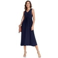thumbnail image 3 of ANYJOIN Women's Sleeveless Tank Dress Summer Casual Swing Sundress Midi Dress with Pockets, 3 of 5