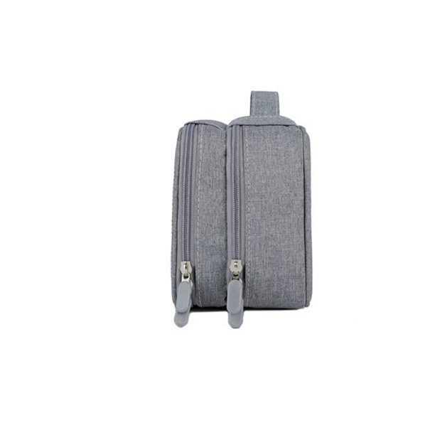Monstrate Bolsa de almacenamiento Bolsas portátiles livianas Oficina Mujeres Paquete Banco Cable USB Disco flash Discos duros para viajes Almacenamiento y organización del hogar Gris