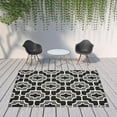 thumbnail image 6 of HomeRoots 8' x 11' Black and Gray Geometric Stain Resistant Indoor Outdoor Area Rug, 6 of 6