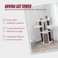 thumbnail image 4 of TRIXIE Bovina Plush & Sisal 3-Level 55.5" Cat Tree, Scratching Posts & Hammock, Black, 4 of 8
