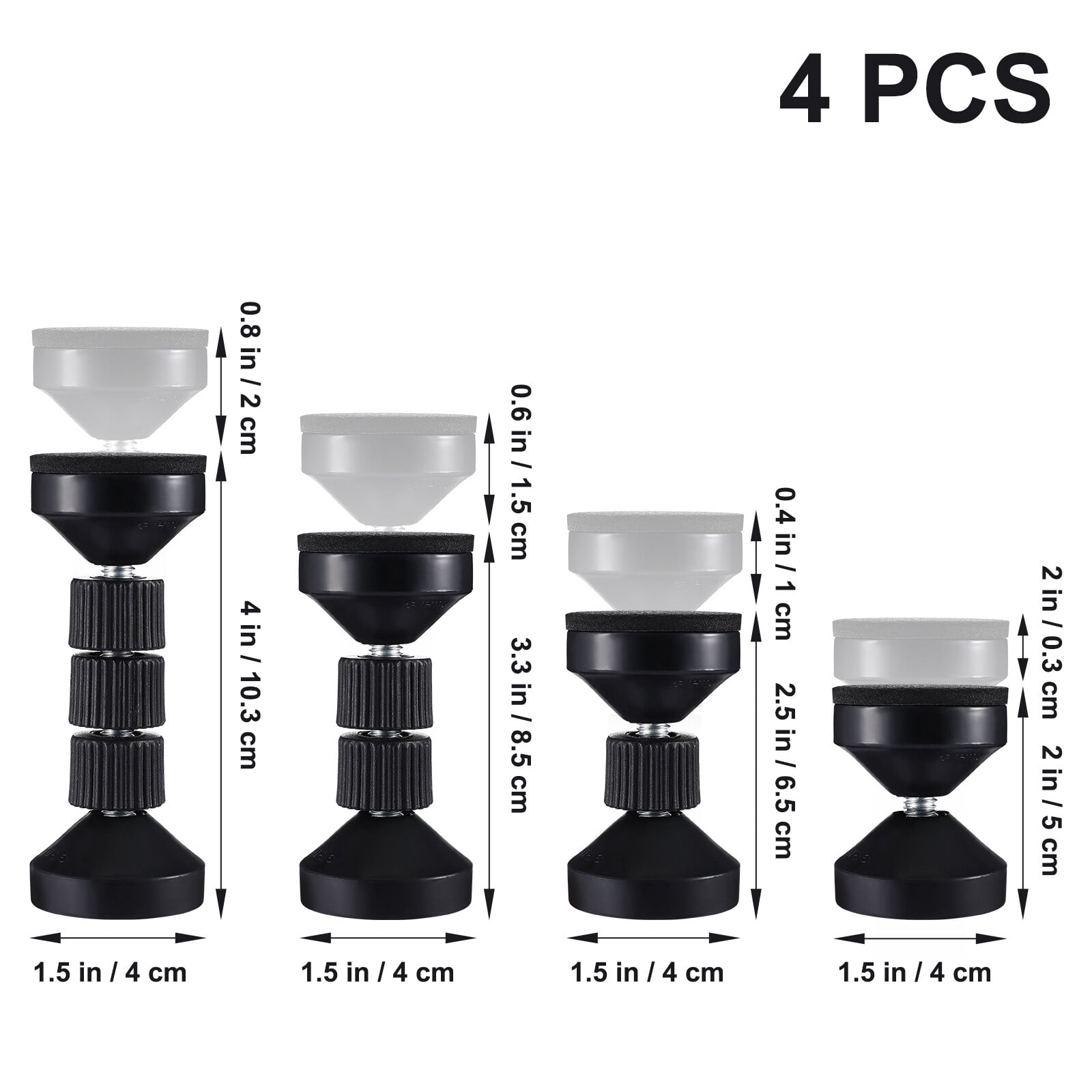 UPKOCH 4 Pcs Protectors Bed Frames Bookshelf Stoppers Headboard Stoppers for Wall Shockproof Fixed Rod Floor Extra Large
