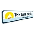 thumbnail image 3 of Sailboat Lake House Novelty Sign, Metal Wall Decor - 4x18 inches, 3 of 4