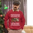 thumbnail image 5 of Christmas Sweatshirt, Life is Better on the Farm Christmas Sweatshirt, Funny Farm Animals Holiday Ugly Sweatshirt, Tractor Crewneck for Farmers & Country Lovers, 5 of 5