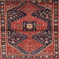 thumbnail image 1 of Ahgly Company Machine Washable Indoor Square Traditional Tomato Red Area Rugs, 8' Square, 1 of 7