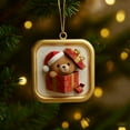 thumbnail image 2 of Luoshdecor Christmas Cute Bear Ornament,Acrylic Animal Hanging Ornament New Year Gifts for Christmas Decorations Animal Lover 3.1 in, 2 of 6