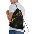 thumbnail image 5 of Japuie Black And Gold Fire Dragon Print Drawstring Backpack,Drawstring Bags, Draw String Back Bag,Sport Gym Bag for Sports, Gym, Travel, Swimming, Beach -Small, 5 of 7