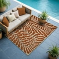 thumbnail image 2 of Couristan Castille Fiore 8'1" x 11'2" Terra and Cotta Outdoor Rug, 2 of 10