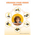 thumbnail image 3 of 10-in-1 STEM Building Toys for Kids Ages 4-10, Motorized Construction Engineering Kit with Bulldozer and Excavator Models, 112 Pieces, 3 of 7