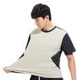 thumbnail image 7 of TEAJOPSUU Men's Color Block T-Shirt Casual Breathable Short Sleeve Lightweight Top for Summer Sports & Workout D-Gray, 7 of 7