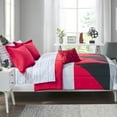 Mainstays Red and Black Geometric 8 Piece Bed in a Bag Comforter Set