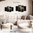 thumbnail image 4 of Elephant Stock The Lone Wolf Wall Art - Horizontal Multi Panel Canvas - Living Room Wall Decor - Animal Multi Panel - Black And Gray Decor - 43" x 27", 4 of 8