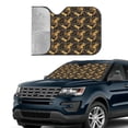 thumbnail image 2 of Yiaed Squirrel Gathering Nuts Print Car Windshield Sunshade Front Auto Car Front Window Sun Shade Foldable Sun Visor Shield Cover Auto Accessories for Sedan SUV Truck-Small, 2 of 5