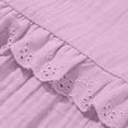 thumbnail image 4 of Vestido de verano para niños, de manga corta y cuello redondo, de color liso, con encaje, de princesa, transpirable, de poliéster., 4 of 7