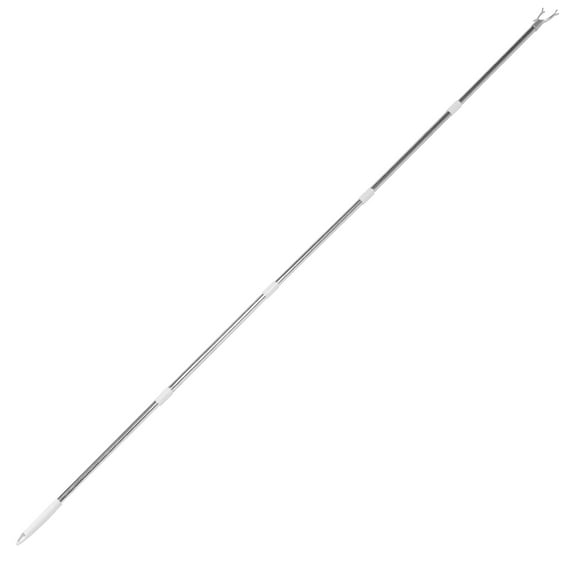 KONTONTY Heavy Duty Extendable Telescoping Clothesline Rod, White Pole for Hanging and Drying Clothes at Home