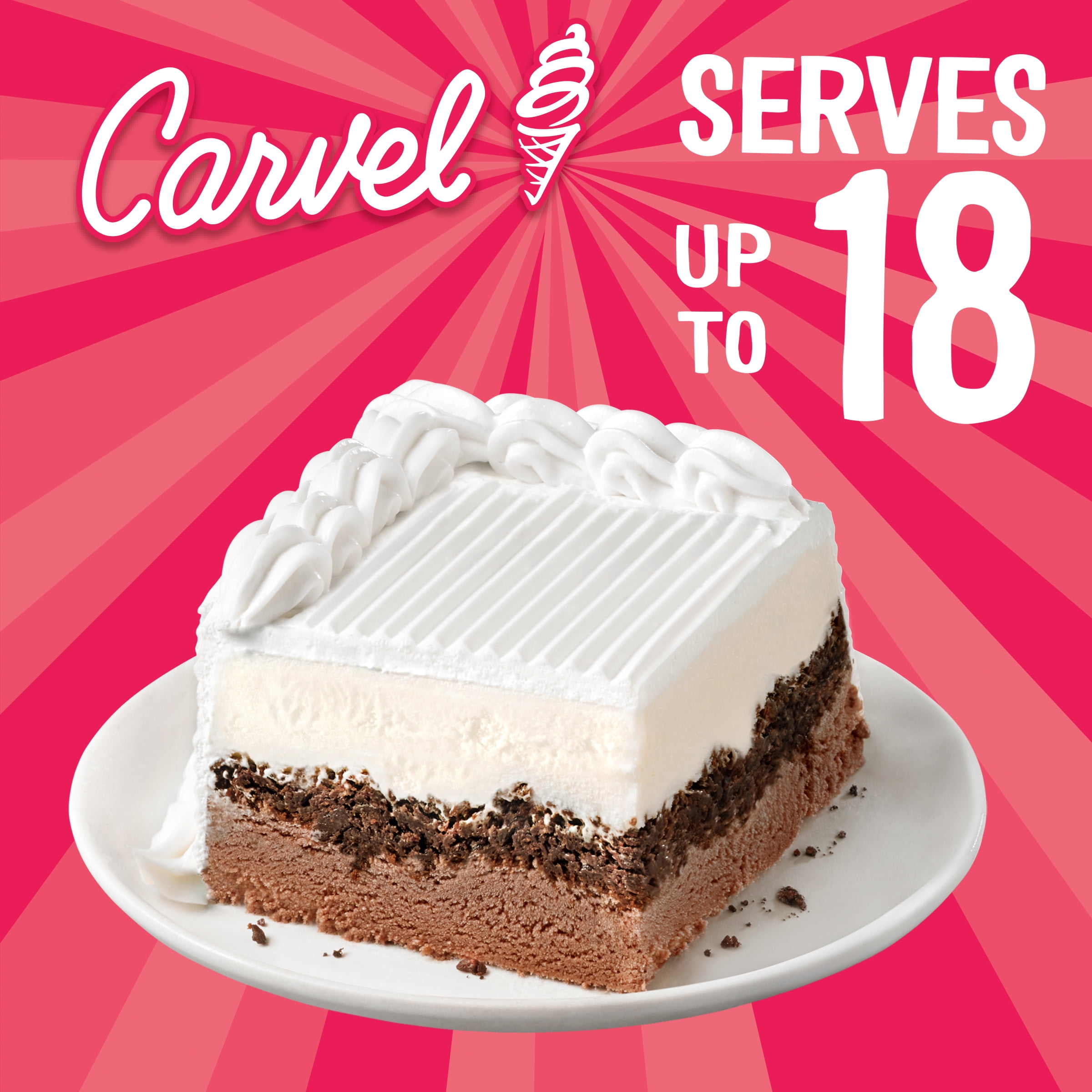 Carvel Ice Cream Cake, Chocolate and Vanilla Ice Cream, 95oz, Frozen -  Walmart.com