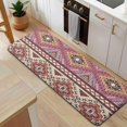 thumbnail image 5 of Pink Boho Tribal Diamonds and Triangles Pattern Kitchen Rug Mat,Kitchen Runner Rugs Non Skid Washable,Decorative Kitchen Floor Mats for Kitchen,Sink,Laundry,17"x47.2", 5 of 7