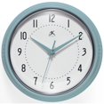 thumbnail image 1 of Infinity Instruments Retro 9.5 Inch Round Indoor Wall Clock Baby Blue, 1 of 4