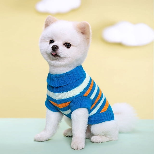Ropa para mascotas, primavera, otoño e invierno, ropa de punto de lana multicolor para perros, ropa informal cálida de dos patas