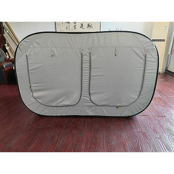 Skywin Bed Tent Twin - Pop Up Privacy Tent for Twin Bed, Collapsible, Breathable, Light Reducing Pongee Bed Canopy for Warm and Cozy Night (Modern Grey)