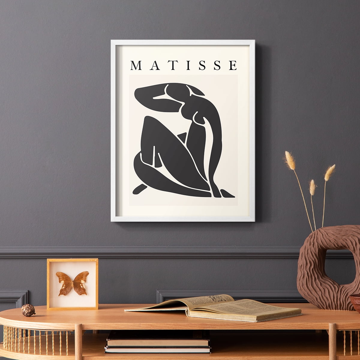 Matisse CCCLXXIX in White Solid Wood 16 x 20 Framed Print