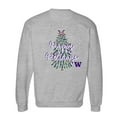 thumbnail image 3 of Women's  Heather Gray Washington Huskies Classic Merry Christmas Tree Crewneck Sweatshirt, 3 of 3