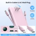 thumbnail image 2 of Banco de energía APHUWJ 33800 mAh USB C con cables y enchufe integrados, 2 of 7