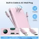 thumbnail image 2 of Banco de energía APHUWJ 33800 mAh USB C con cables y enchufe integrados, 2 of 7