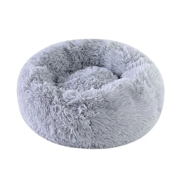 Kimpets Round Cat Bed Dog Pet Bed Kennel Non-Slip Winter Warm Dog Kennel Sleeping Long Plush Soft Puppy Cushion Mat Cat Supplies ShopWise Round