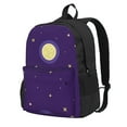 thumbnail image 1 of XMXY Cartoon Moon Night Sky Backpack Laptop Bag for Women, School Bookbag Lightweight Backpack for Travel Casual Work Backpack Black, 1 of 8