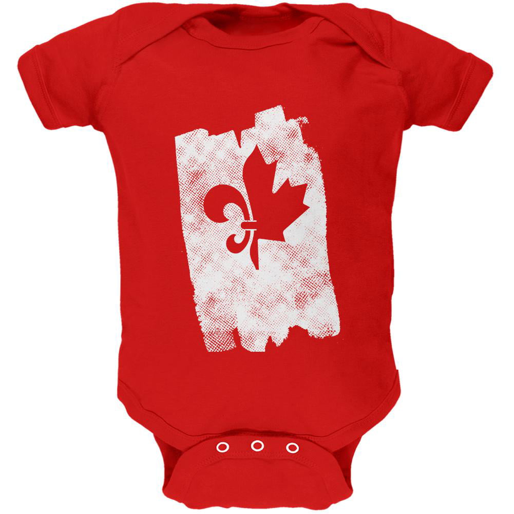 Canadian Flag Canada Maple Leaf Infant Baby Boys Girls Infant Creeper Sleeveless Romper Bodysuit Rompers Jumpsuit
