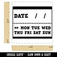 thumbnail image 2 of Date Fill-In with Days of the Week Tracker Daily Calendar Self-Inking Rubber Stamp Ink Stamper - Lime Green Ink - Small 1 Inch, 2 of 7