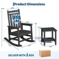 Set of 4 HDPE Outdoor Rocking Chairs with 2 Side Tables, Poly High Back ...