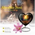 thumbnail image 5 of Peacock Feathers Ashes Urns Human Remains - Urn For Human Ashes Adult Men - Urns For Women Human Ashes - Adult Heart Shaped Cremation Urns - Funeral Ashes Urn - Peaceful Peacock Urn ( 3inch, 1pcs), 5 of 5