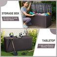 thumbnail image 4 of Ktaxon 90 gal Outdoor Garden Plastic Storage Deck Box Brown, 4 of 8