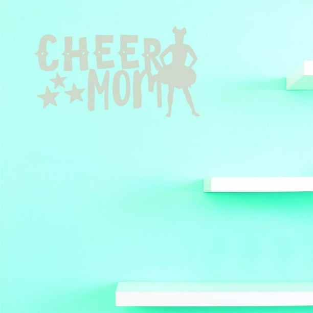 Custom Decals Cheer Mom Wall Art Size 10 X 20 Inches Color As Seen Walmart Com Walmart Com