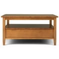 thumbnail image 3 of Bowery Hill Wood 36" Square Transitional Coffee Table in Light Golden Brown, 3 of 9