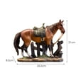 thumbnail image 3 of Elegante Escultura De Resina De Un Caballo Corredor. Figura De Arte Abstracto Moderno Para Decoración Del Hogar, La Oficina, La Sala De Estar, La Entrada O La Mesa. Ideal Para Amantes De Los, 3 of 8