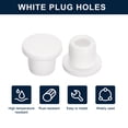 thumbnail image 2 of Unique Bargains 10 Pcs White Plug Holes, T10 Rubber Button Plug for 9 -10mm/0.35 -0.39' Hole, 2 of 6