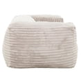 thumbnail image 3 of Sealy Redd Taupe Corduroy Memory Foam Bean Bag Sofa with Shredded Foam, 3 of 10