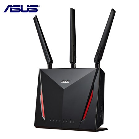 Asus Rt-ac86u Ac2900 Dual Band Gigabit Wifi Gaming Router With Mu-mimo 