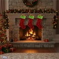 thumbnail image 7 of PMU Christmas Velvet Plush 1 Pc Red and Light Green Stocking, 7 of 7
