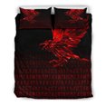 thumbnail image 3 of Juego de Cama Vikingo El Cuervo de la Runa de Odín, Rojo Rlt12, 3 of 6