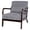 Dark Grey, variant on PAPROOS Mid Century Modern Accent Chair with Arms, Upholstered Reading Chair with Solid Rubberwood Frame, Lumbar Pillow and Thick Cushion for Living Room Bedroom, Dark Grey