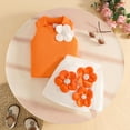 thumbnail image 2 of Fozruso Summer Toddler Girls Sleeveless Ribbed Vest T Shirt Tops Floral Skirt Outfits Skirt Sets for School Casual,Orange,9-12 Months, 2 of 7